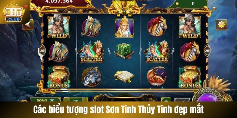 Các biểu tượng slot Sơn Tinh Thủy Tinh đẹp mắt