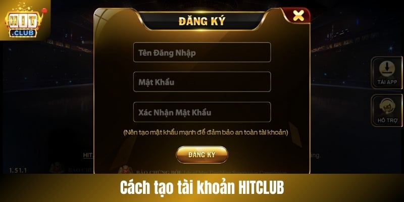 Cách tạo tài khoản HITCLUB