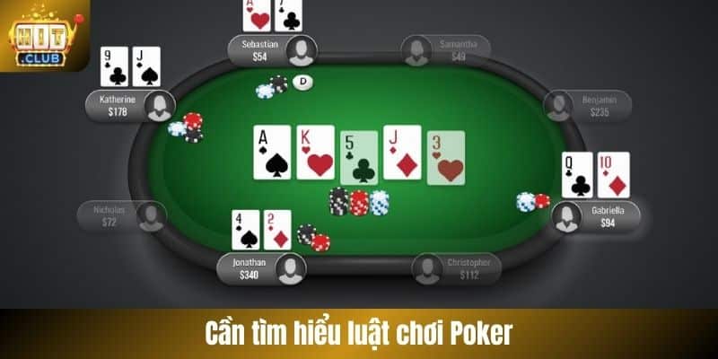 Cần tìm hiểu luật chơi Poker
