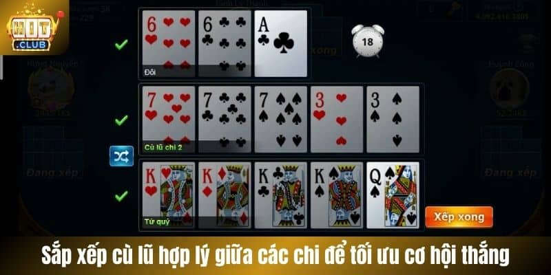 Sắp xếp cù lũ hợp lý giữa các chi để tối ưu cơ hội thắng