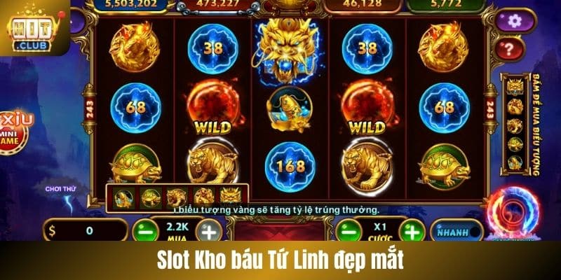 Slot Kho báu Tứ Linh đẹp mắt