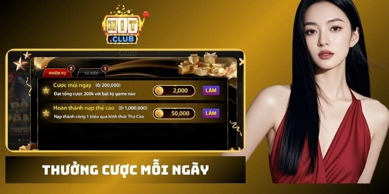 Thưởng cược mỗi ngày